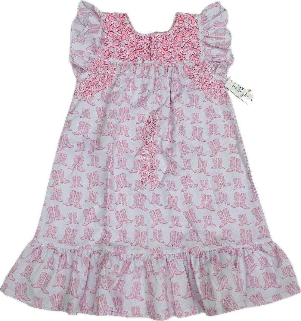 NWT Six Honeybees Size 6 Pink Cowboy Dress